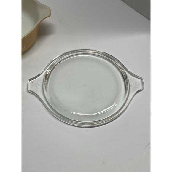 Vintage Pyrex Butterfly Gold Casserole Dish 471 With Lid 1 Pint - Picture 3 of 13